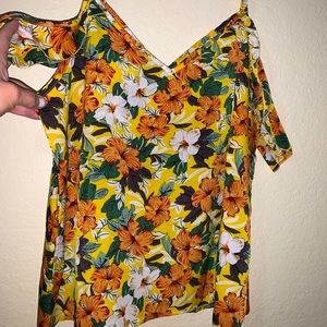 Shein 2X floral blouse